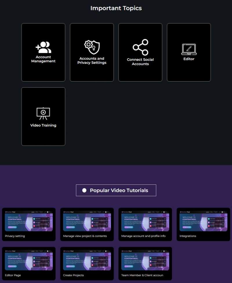 ContentReel AI tutorials